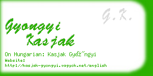 gyongyi kasjak business card